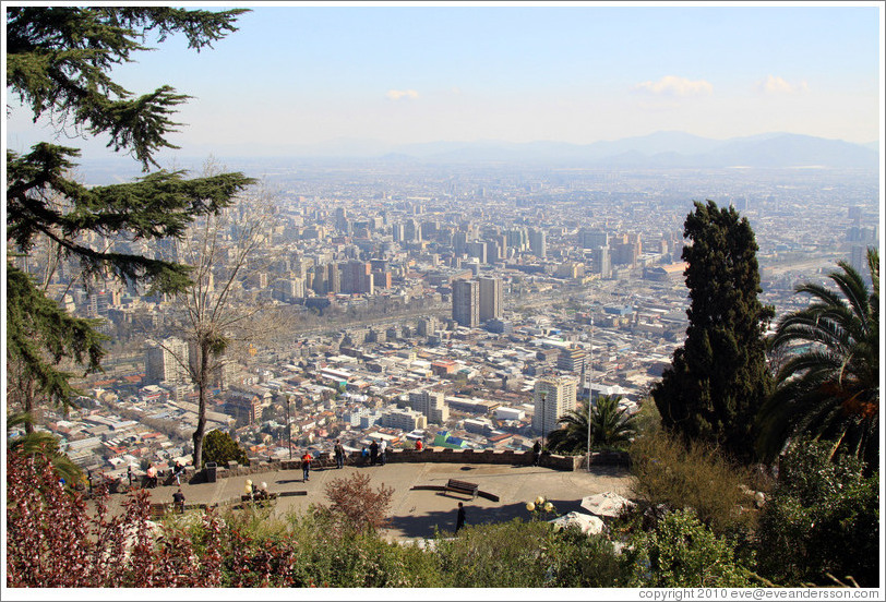 View of Santiago from Cerro San Crist?.