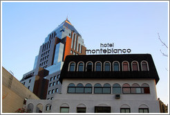 hotel Monteblanco and a modern building, Isidora Goyenechea, Providencia neighborhood.