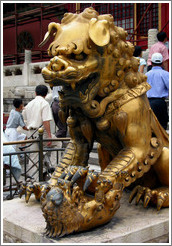 Dragon with baby dragon.  Forbidden City.