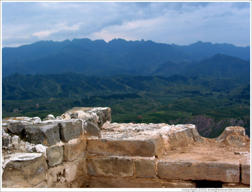 View from Great Wall of China.