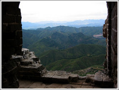 View from guard tower in Great Wall of China.