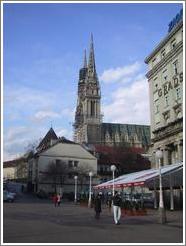 Cathedral in downtown Zagreb.