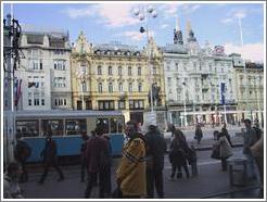 Central square in downtown Zagreb.