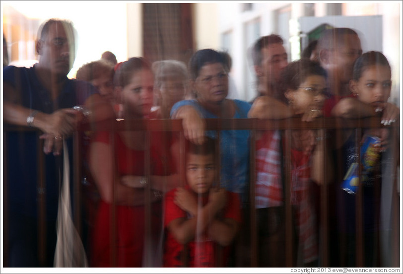 People waiting at arrivals, Jos&eacute; Mart&iacute; Airport.