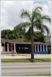 Words painted on a wall on Avenida de la Independencia: "S?e puede" ("Yes, you can" or "Yes, it can be done").