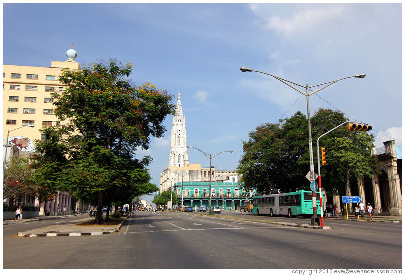 Church, seen from corner of Avenida Salvador Allende (Carlos III) and Calle Marquez Gonzales.