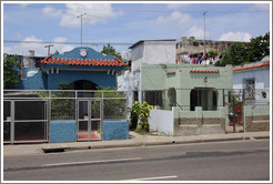 Blue and green houses, Avenida San Francisco.