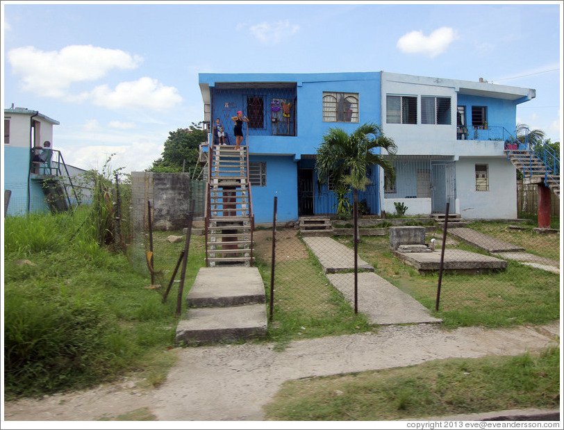 Blue and grey house, Calle Perla, La V&iacute;bora neighborhood.