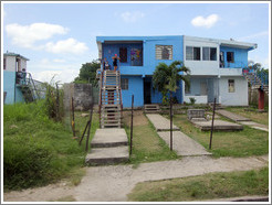 Blue and grey house, Calle Perla, La V&iacute;bora neighborhood.