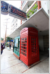 Phone booth entrance to La Zorra y el Cuervo jazz club.
