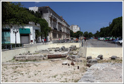 Ruins of the muralla, or old city wall, Old Havana.