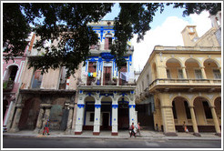Blue and white building, Paseo del Prado.