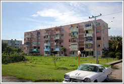 Pink apartment building, Via Blanca.