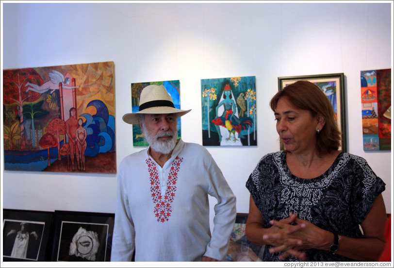 Cuban artists Juan Moreira and Alicia Leal in their studio.