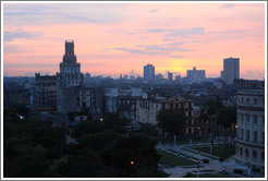 View of Havana from Hotel Saratoga at dusk.