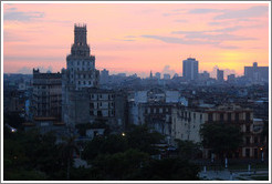 View of Havana from Hotel Saratoga at dusk.