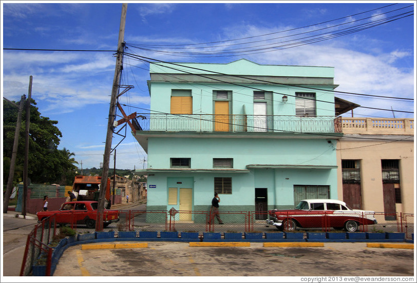 Green house and red car, 272nd Street.