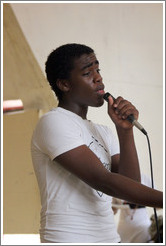 Boy performing a Michael Jackson song, Abraham Lincoln Cultural Center.