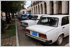 Parked Fiats near Parque de la Libertad (Liberty Park).