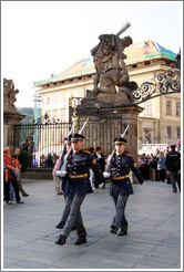 Changing of the guards, 1st Courtyard, Prague Castle.