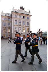 Changing of the guards, 1st Courtyard, Prague Castle.