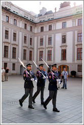 Changing of the guards, 1st Courtyard, Prague Castle.