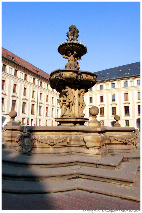 Fountain, 2nd Courtyard, Prague Castle.