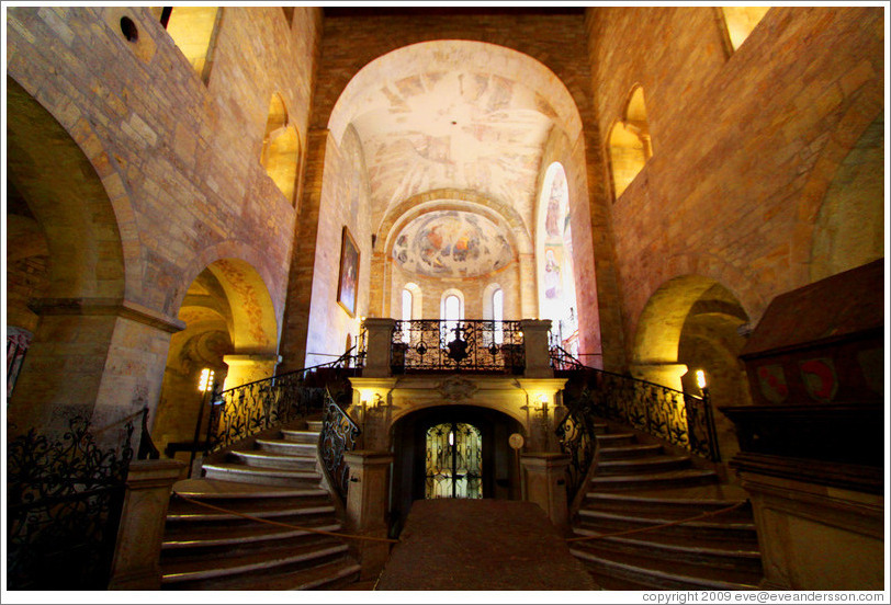 Apse and stairs, St. George's Basilica (Bazilika Sv. Ji&#345;? Prague Castle.