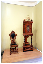 Chair and corner cabinet (1886) by Jan Koula.  National Gallery, Prague Castle.