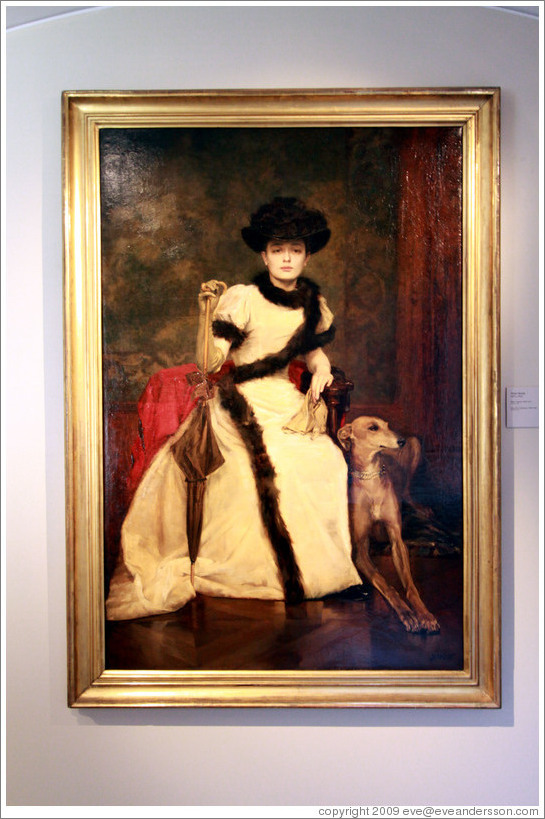 Lady and a Greyhound, 1895-7, by V?av Bro??  National Gallery, Prague Castle.