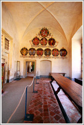 Room containing land rolls, Old Royal Palace, Prague Castle.