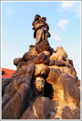 Lion, sculpture detail, Charles Bridge (Karl&#367;v most).