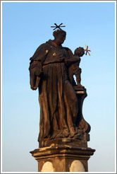 Man and child, adorned with beanies, Charles Bridge (Karl&#367;v most).