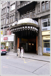 Entrance to Lucerna Passage (Pas?Lucerna), an Art Nouveau shopping center, on ?t&#283;p?k?Nov?&#283;sto.