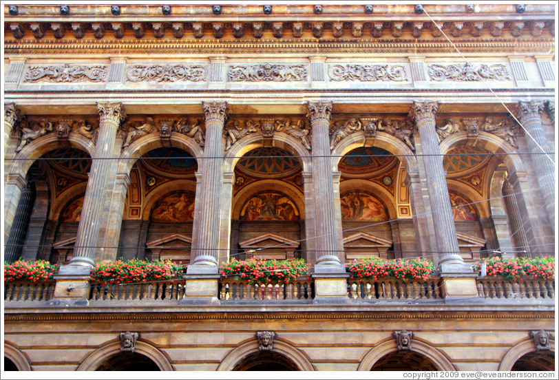 National Theatre (N?dn?ivadlo), building detail.