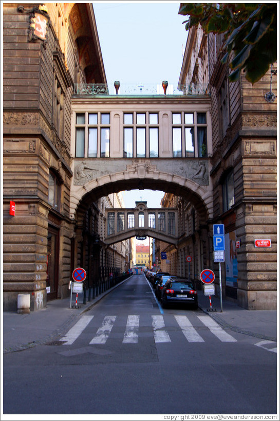 Covered walkways across Nek?nka at Na P&#345;?p&#283;, Nov?&#283;sto.