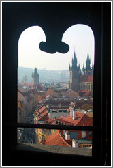 View to the west from the Powder Tower (Pra?n?r?), including Church of Our Lady before T?n (Kostel Matky Bo??&#345;ed T?nem).