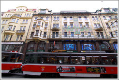 Tram on Vodi&#269;kova, Nov?&#283;sto.