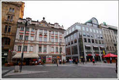 Old and new buildings, Wenceslas Square (V?avsk??#283;st?at 28. &#345;?a, Nov?&#283;sto.