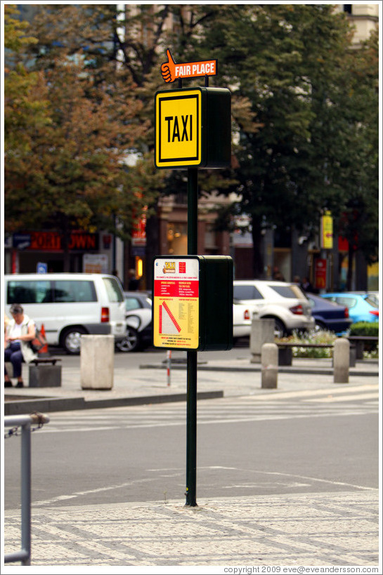 Fair place taxi.  Wenceslas Square (V?avsk??#283;st? Nov?&#283;sto.