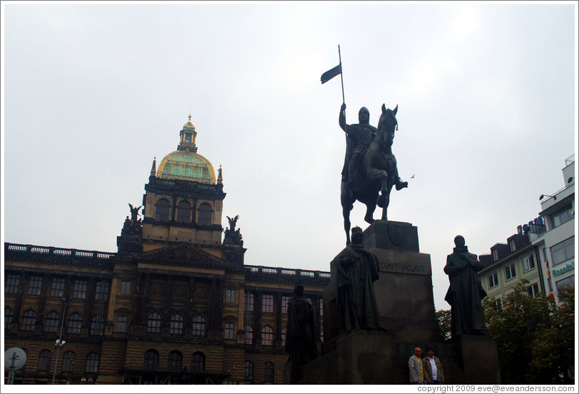 Wenceslas Monument in front of the National museum (N?dn?uzeum), Wenceslas Square (V?avsk??#283;st? Nov?&#283;sto.