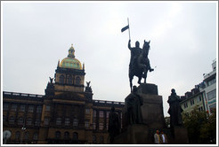 Wenceslas Monument in front of the National museum (N?dn?uzeum), Wenceslas Square (V?avsk??#283;st? Nov?&#283;sto.