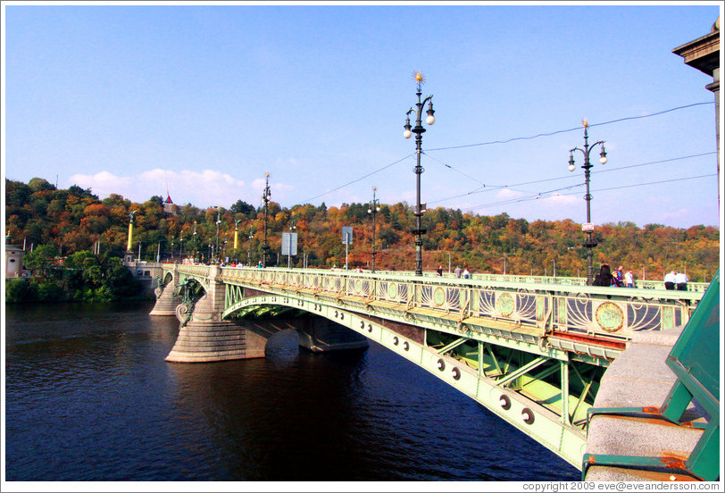 Cechuv Bridge (&#268;ech&#367;v most) over the Vltava River.