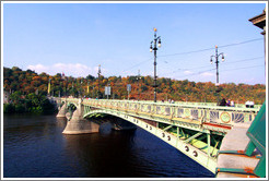 Cechuv Bridge (&#268;ech&#367;v most) over the Vltava River.