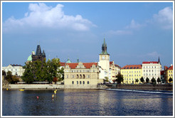 Bedrich Smetana Museum (Muzeum Bed&#345;icha Smetany) on the Vltava River, viewed from Kampa.