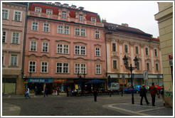Pink- and peach-colored buildings, Ryt?345;sk?Star?&#283;sto.