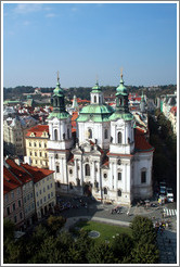 St. Nicholas Church (Kostel sv. Mikul?), viewed from Old Town Hall (Starom&#283;stsk?adnice), Star?&#283;sto.