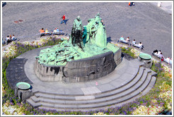 Jan Hus Monument, viewed from Old Town Hall (Starom&#283;stsk?adnice), Star?&#283;sto.