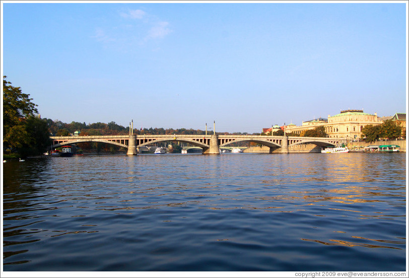 Manesuv Bridge (Manesuv most) over the Vltava River.