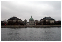 Amalienborg Palace, with the Marble Church (Frederiks Kirke) centered behind it.